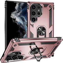 Samsung Galaxy S24 Ultra Case,Pass 16ft Drop Test with Magnetic Kickstand Car Mount Holder,Slim Fit Heavy Duty Protection Protective Phone Case 