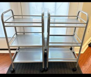 2 Utility shelving units with wheels!