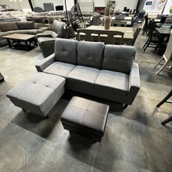 Small Sofa Sectional With Ottoman 