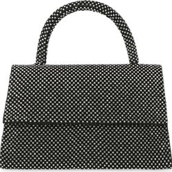NEW!! Fun Sparkly Purse! Jessica McClintock Black  Remi Crystal Top Handle Bag - Never used 