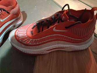 Nike Running Sneakers Orange and White Size 9