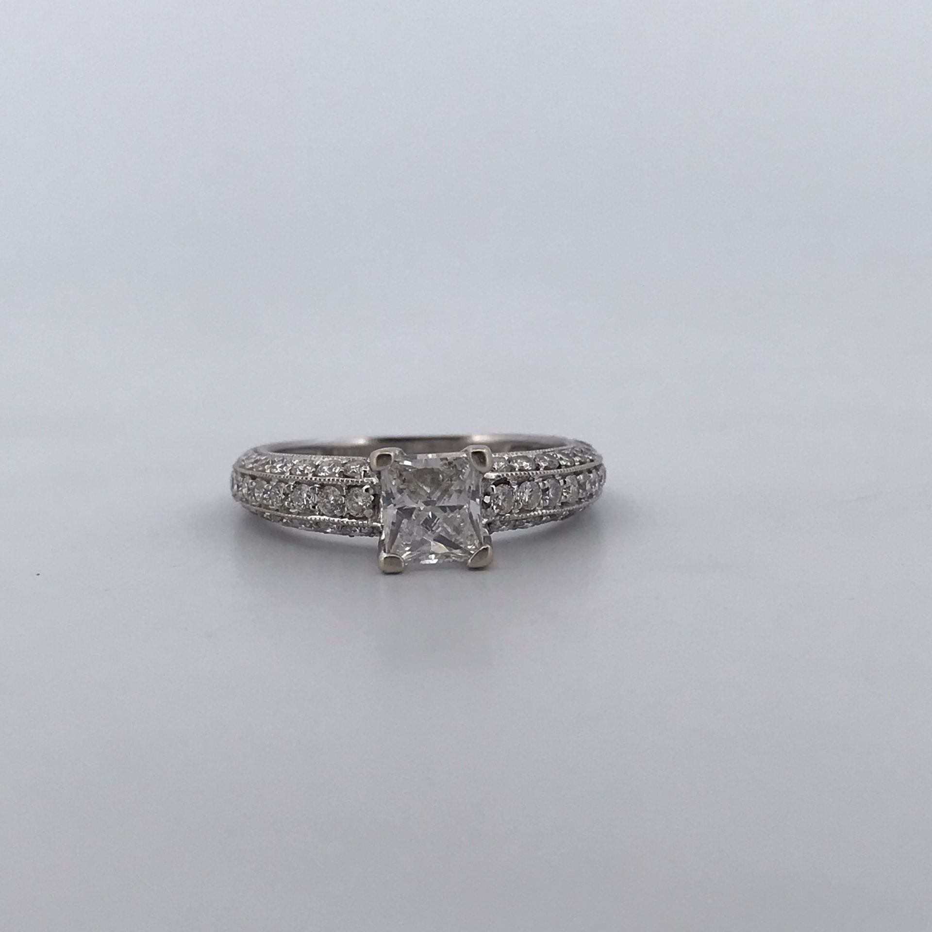 14k White Gold 1.74ct Diamond Ring Size 6.25