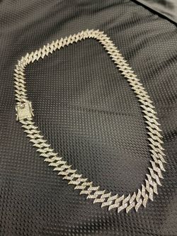 14 K Plated Spiked Chain Iced Out