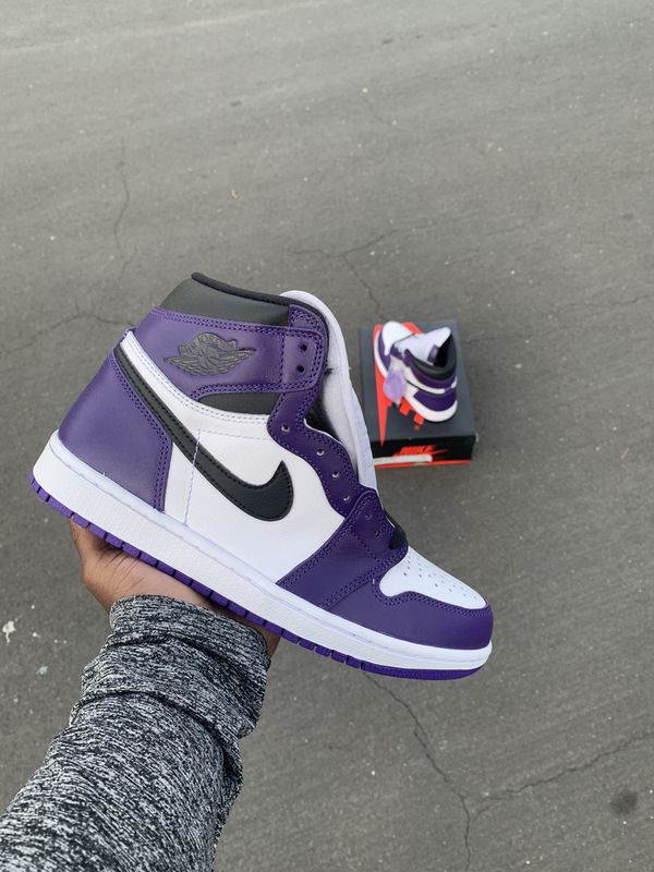 Brand New Air jordan 1 Court purple Size 8, 9.5 for Sale in White