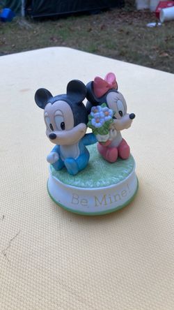 Mickey and Minnie, mouse music box entitled be mine