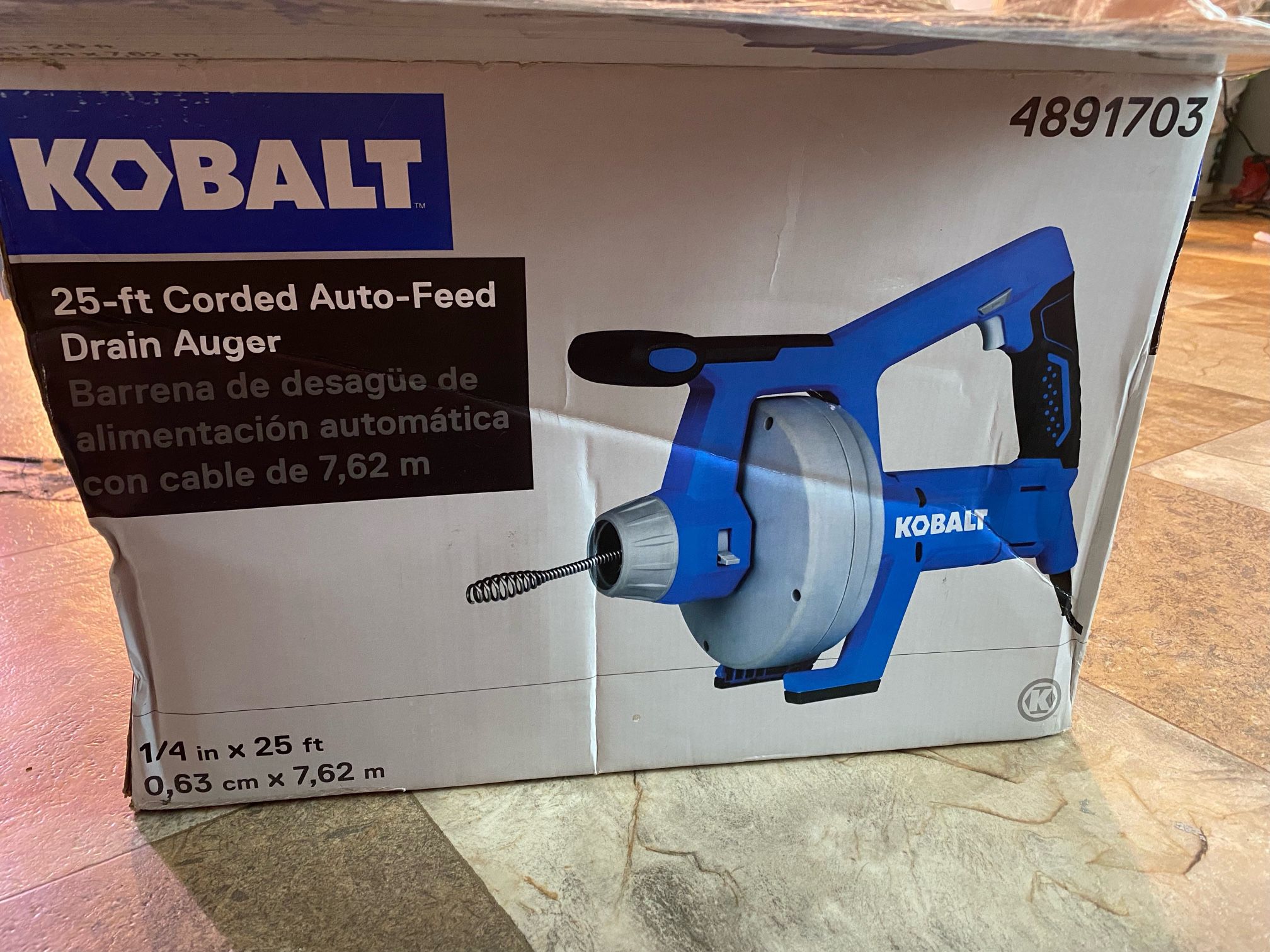 Kobalt 1/4-in dia x 25-ft L Music Wire Corded Machine Augers
