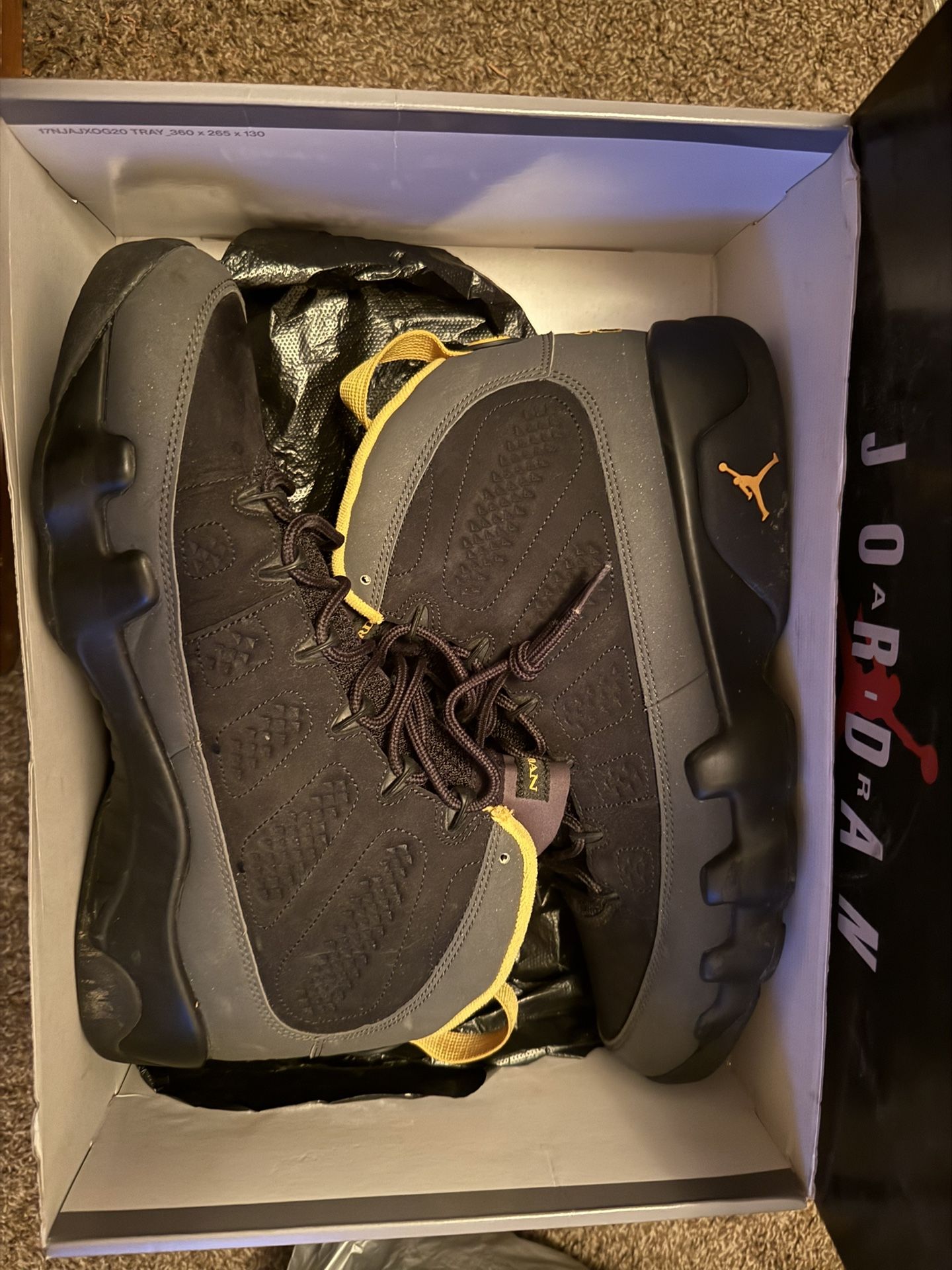 Jordan Retro 9s University Gold