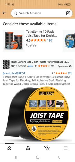 Immediately joist tape