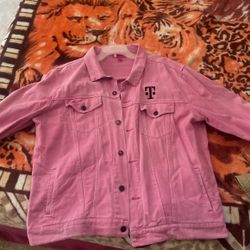 Tmobile Pink Jean Jacket 2XL