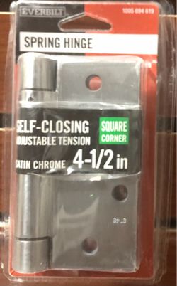 Everbilt 4-1/2 in Spring Hinge Satin Chrome