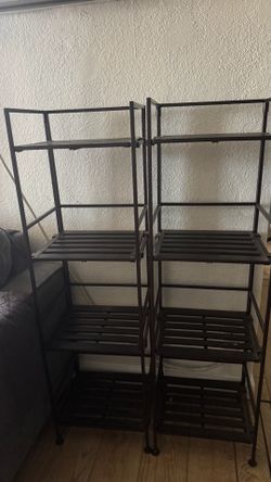 Two shelving units