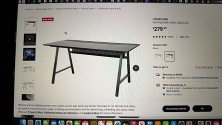 Gaming desk table Ikea Uteapelare black