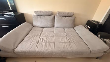 Tanner Silver Grey Cobertable Futun/sofa Bed with Adjustable Armrests