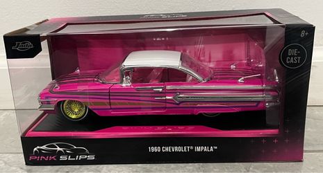 Jada Pink Slips 1960 Chevrolet Impala Lowrider 1:24 Pink Diecast New
