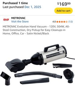 Metrovac hand vacuum - New