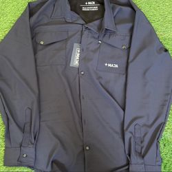 MAJA BUTTON-UP SHIRT (BLACK/DARK BLUE)