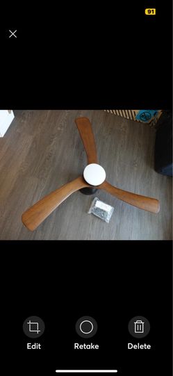 48” Real walnut wood Ceiling Fans with Lights Flushm