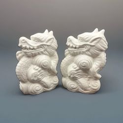 Set Of 2 Vtg. Benihana of Tokyo YEAR OF THE DRAGON Tiki Mug Japan Fire Breathing.