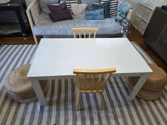 Kids Table & Chair Set with 2 Wooden Chairs