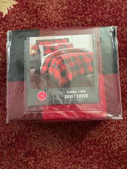Twin size flannel duvet cover