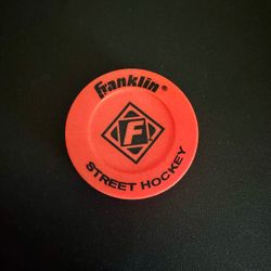 Franklin "F" Street Hockey Puck Black & Orange Very Solid Puck - Great Condition!!