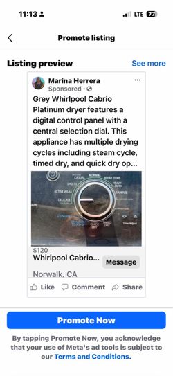 Whirlpool Cabrio Platinum Dryer