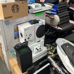 USED LIKE NEW XBOX 1. Regular Black $129. XBOX 1 S. White $149 XBOX S. Digital $199. XBOX. X. $349