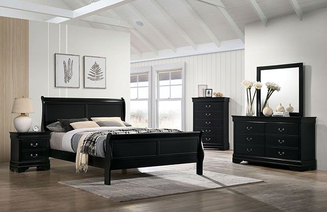4 Piece Queen Bedroom Set Queen Bed, Nightstand, Dresser &...