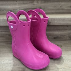 Crocs Kids Handle It Rain Boot Pink