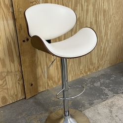 White Swivel Bar Stool