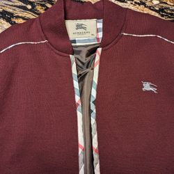Burberry London Men's Full Zip Up Sweater Size XL In Excellent Condition