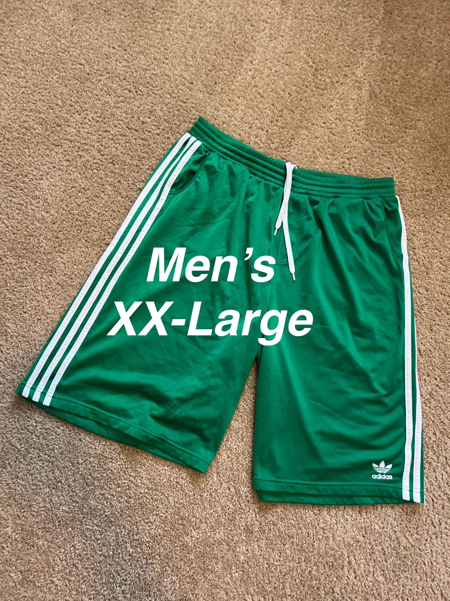 ADIDAS / Ol’ Skool OG Original Athletic Shorts w/ Pockets / Basketball Casual Breakdancing / Men’s XX-Large XXL 2XL / Excellent Condition!! / Green