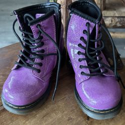 Dr. Martens 1460 8-Eye Glitter Boot - Toddler - Purple 