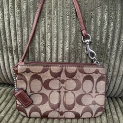 Light Brown Coach Wristlet