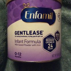 Infant Formula, Enfamil Gentlease Powder, 19.9 Oz. Expires January 2024, $10.00