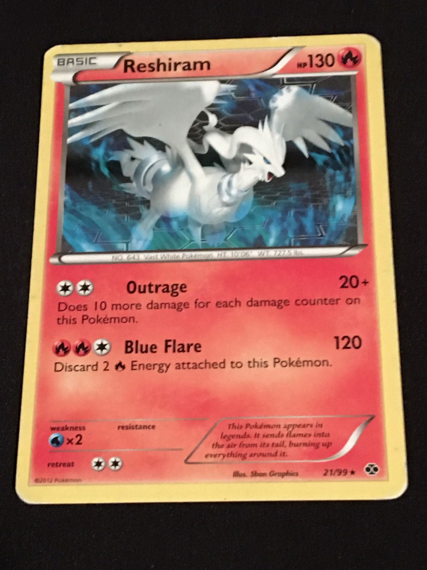 Reshiram 21/99 Pokémon Card