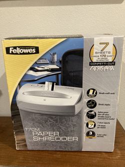 Fellowes Powershred T7CM, 7 Sheets Cross-Cut Paper Shredder, for home/office use.