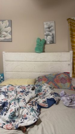 White king bed frame