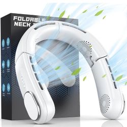 ChillGo Neck Fan - 4 Turbo Foldable Portable Fans - Personal Bladeless Fan 5200mAh with Strong Airflow, Neck Fans that Blow Cold Air with 4 Vent Small