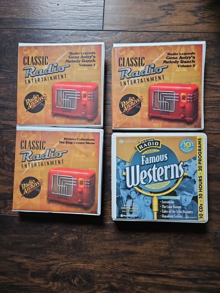 CLASSIC RADIO ENTERTAINMENT RADIO ARCHIVES CD SETS AL COMPLETE AND IN IT'S ORIGINAL PACKAGING BOX (Belonged To A Blind Person) $40.00 Each Firm.
