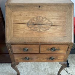 1930s Vintage Secretary’s Desk Rare Claw Foot Antique 