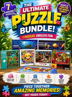 Ultimate 7 Puzzle Bundle – Endless Fun for the Whole Family 🧩