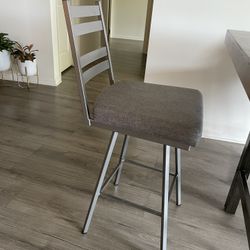 3 High Quality Steel Swivel Chairs (counter height) 