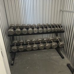 VTX Dumbbell Rack & Weights 5-50lbs