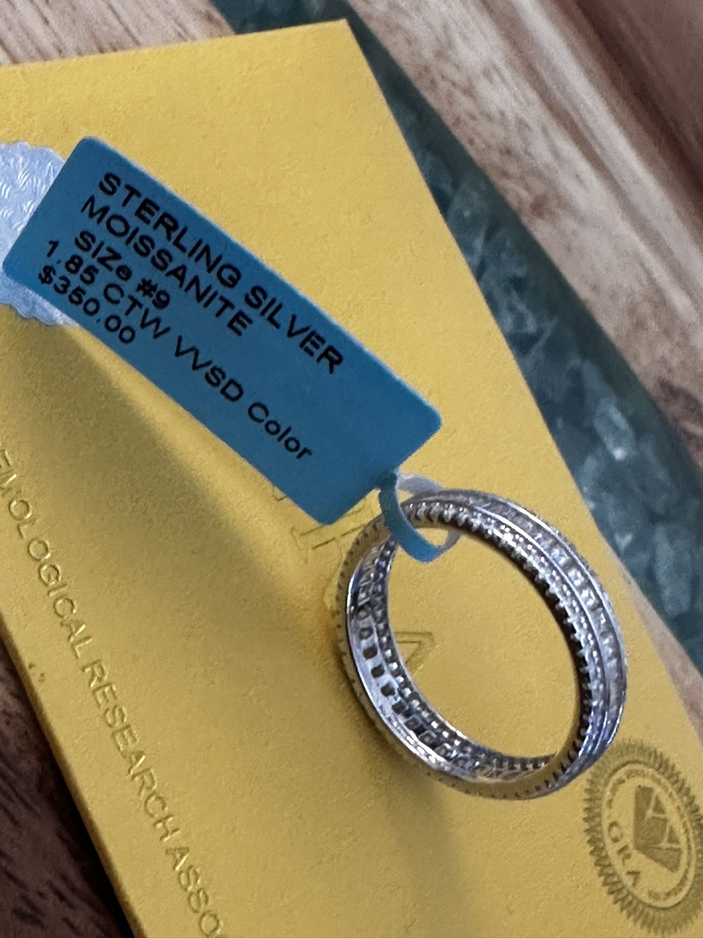 Brand New Sterling Silver Moissanite 1.85CTW Ring