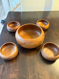 Teakwood Salad Bowl Set