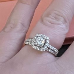 Diamond Engagement and Wedding Band