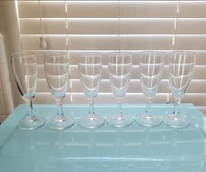 Set of 6 Clear Glasses