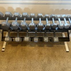 Heavy Duty Rack & Weights 5lbs -40lbs 