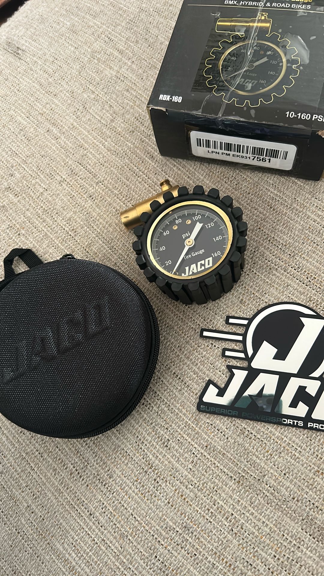 JACO RDX-160 Presta Tire Pressure Gauge for Bikes (10-160 PSI) | Road Bike & BMX Series